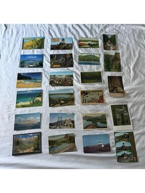 Vintage Postcards Lot - San Francisco, Zion, Redwoods, Castles & Beaches